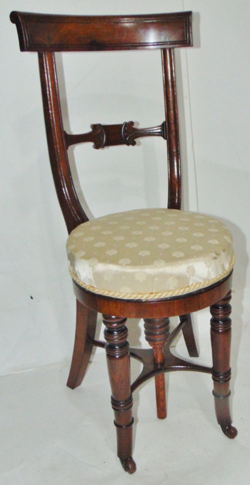 Regency Mahogany Harpist's Chair Circa 1820