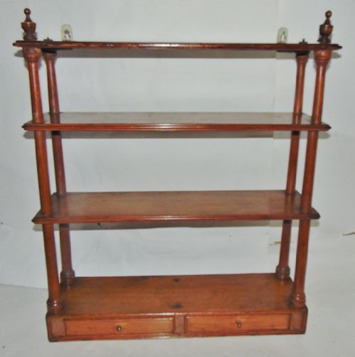 Georgian Fruitwood and Pine Hanging Shelves Circa 1780