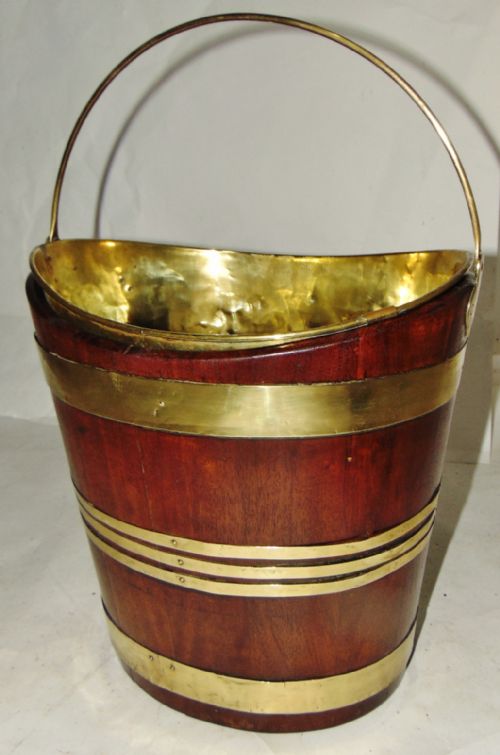 Georgian Mahogany and Brass Bound Bucket Circa 1775