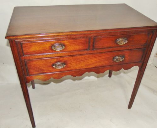 Georgian Mahogany Three Drawer Side Table Circa 1780