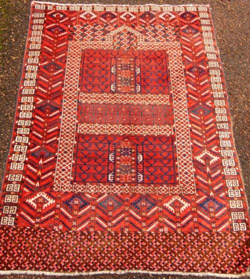 Antique Tekke Turkoman Ensi Rug Circa 1900
