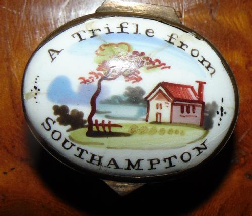 George III Battersea Enamel Patch Box Circa 1770