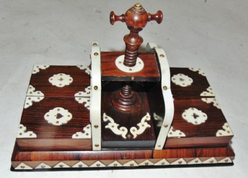 French Rosewood and Bone Card Box Circa 1860