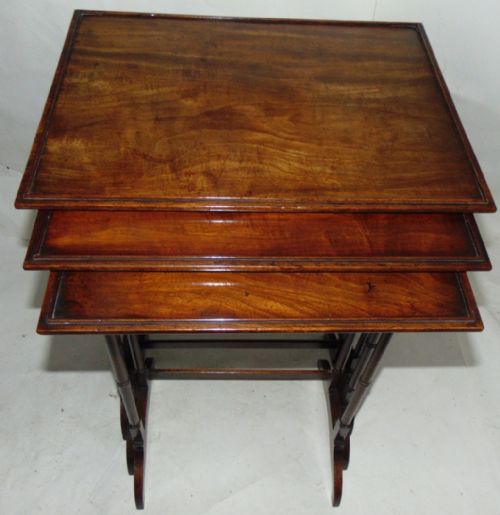 Nest of 3 Georgian Mahogany Tables Circa 1800