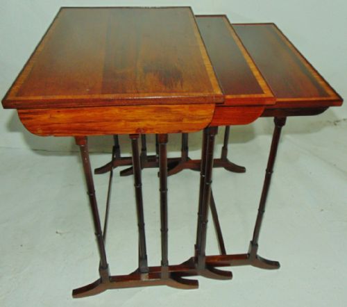 Regency Nest 3 Rosewood Tables Circa 1825