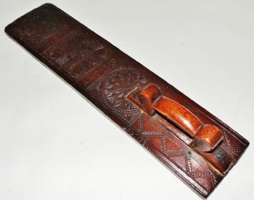 Carved Fruitwood Friezland Mangelplank Dated 1720