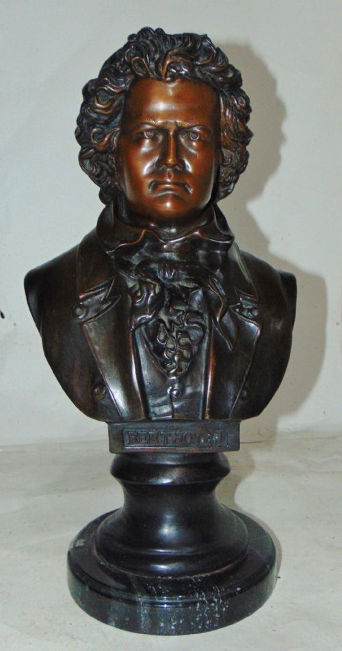 French Bronze Bust of Beethoven Circa 1880