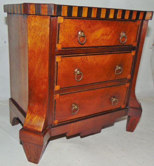 Dutch Mahogany Miniature Chest Circa 1790