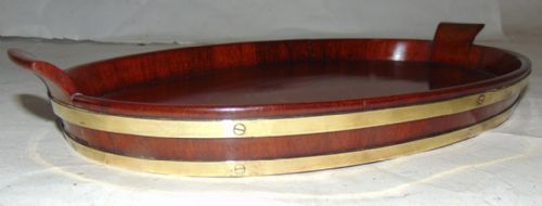 Georgian Mahogany Small Oval Tray Circa 1820