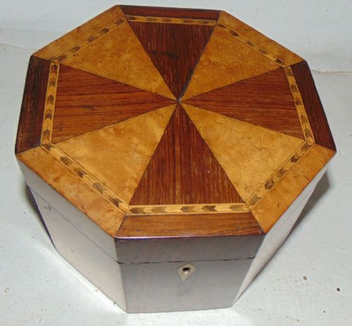 Regency Rosewood & Maple Collar Box Circa 1825