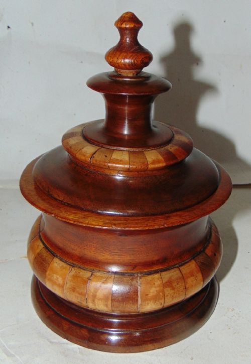 Dutch Turned Mahogany Tobacco Box Circa 1820