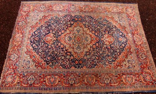 Antique Persian Kashan Rug Circa 1920
