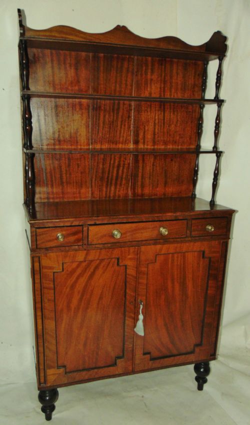 Small Georgian Mahogany Cabinet Bookcase Circa 1815
