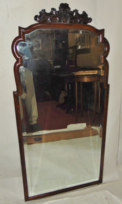 Large Queen Anne Walnut Mirror Circa 1725