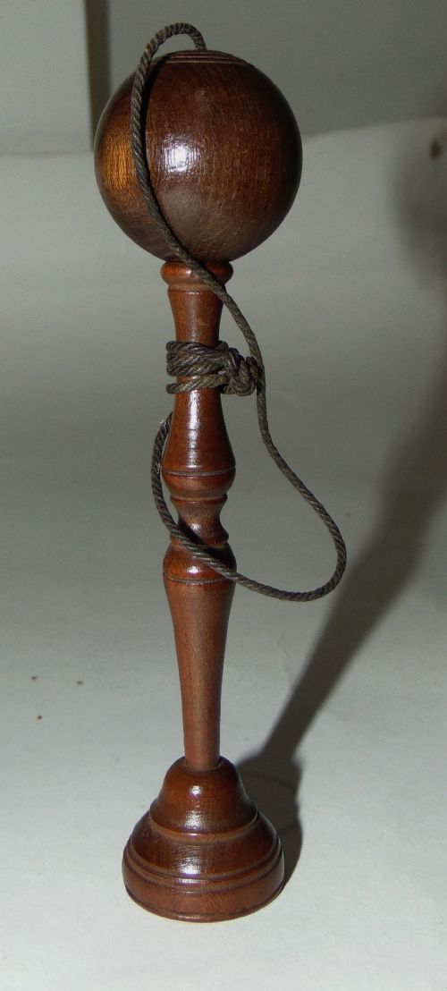 Lignum and Fruitwood Bilboquet Circa 1830