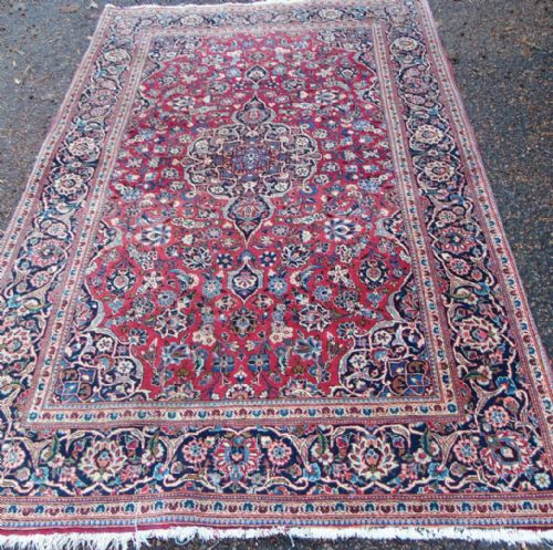 Antique Persian Kashan Rug Circa 1920