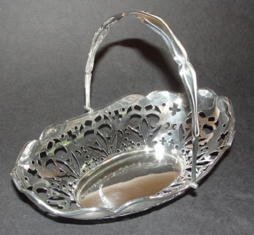 Edwardian Silver Nut Basket 1910
