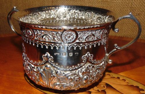 Glasgow Solid Silver Porringer 1894