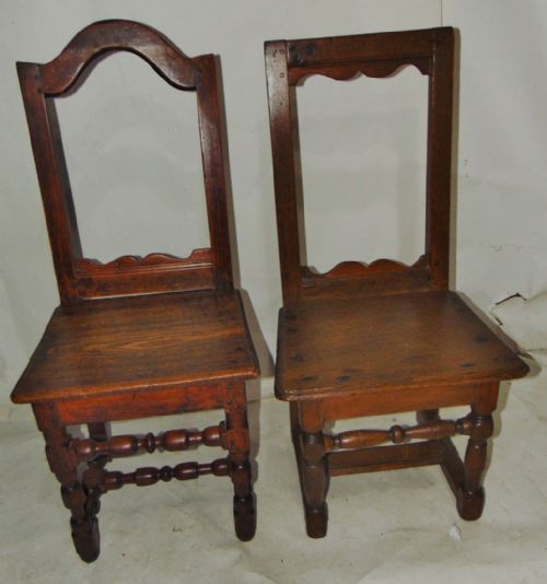 Two Similar Oak Lorraine Chairs Circa 1760