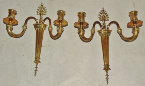 Pair Neo-classical Ormolu Wall Lights Circa 1820