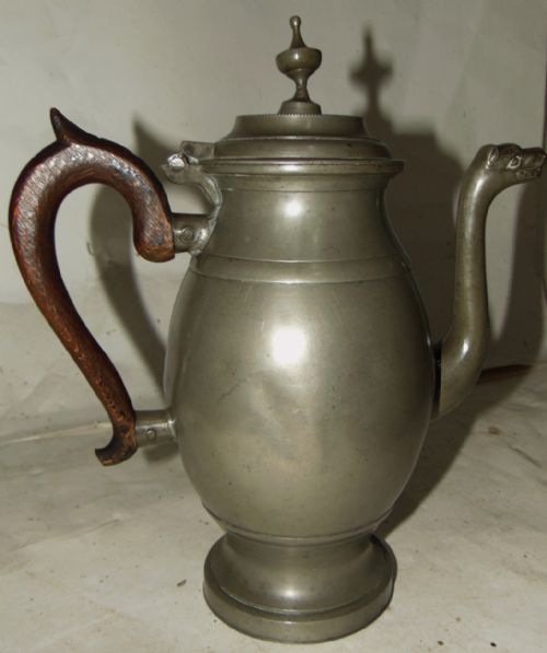 Flemish Pewter Coffee Pot Circa 1790