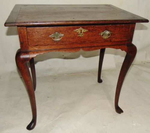 Queen Anne Oak Side Table. Circa 1720