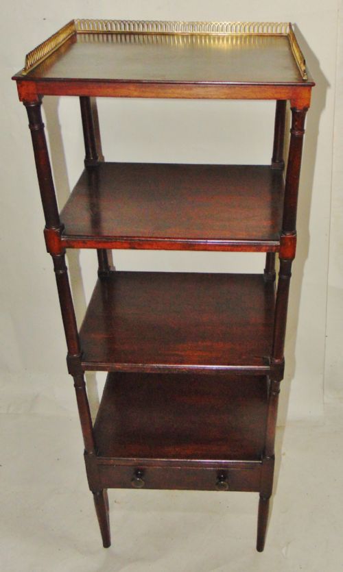 Georgian Mahogany 4 Tier Whatnot Circa 1800