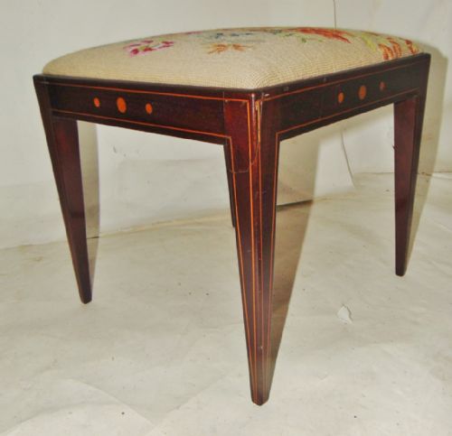 Scottish Sheraton Mahogany Stool Circa 1800