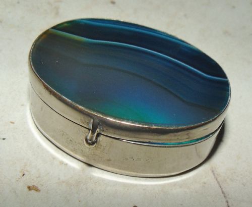 Scottish Agate Oval Pill Box Circa 1850