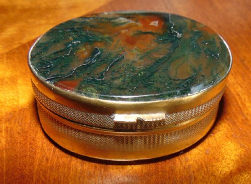 Scottish Victorian Agate Oval Box Circa 1870