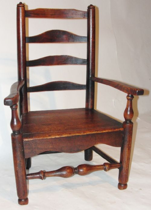 Georgian Elm Lancashire Child's Chair Circa 1780