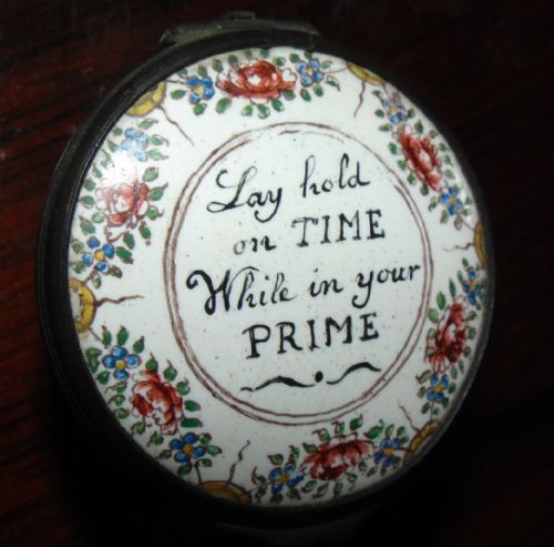 Georgian Battersea Enamel Patch Box Circa 1775