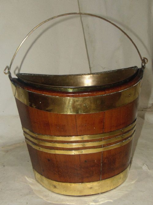 Georgian Mahogany Brass Bound Bucket Circa 1810