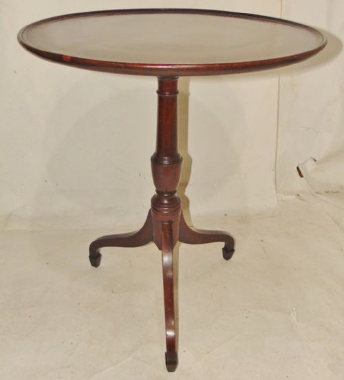 Georgian Mahogany Dish Top Tripod Table Circa 1800