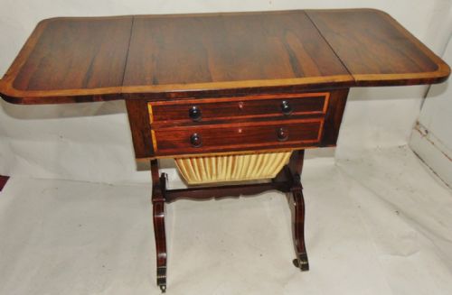 Regency Rosewood Work Table Circa 1815