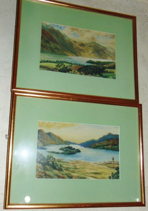 Pair Scottish Watercolours by J.c.gray Circa 1920