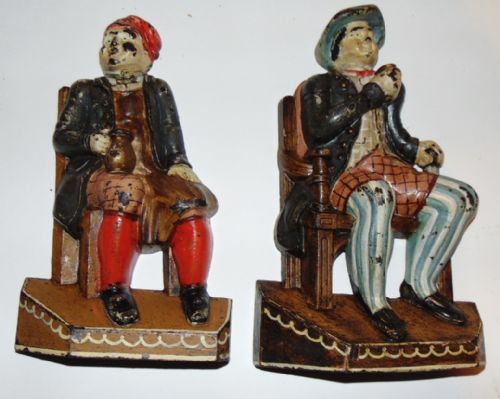Pair Scottish Cast Iron Door Stops Circa 1850