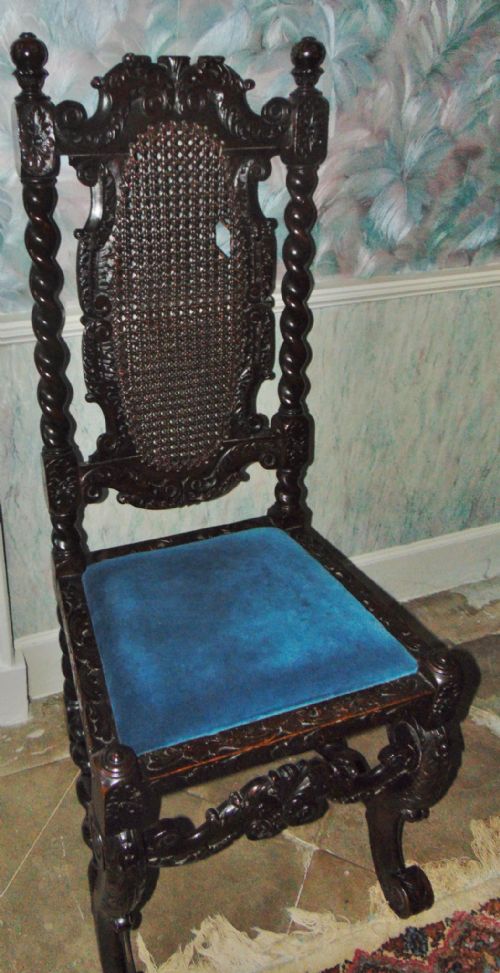 William & Wary Walnut Carved Chair Circa 1685