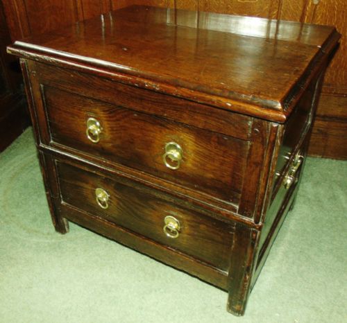 Early Oak Close Stool Dated 1711