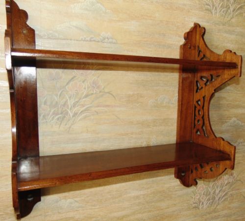 Victorian Mahogany Hanging Shelves Circa 1850