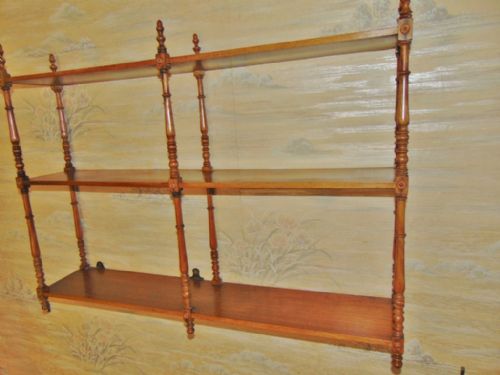 Regency Fruitwood Hanging Shelves Circa 1825