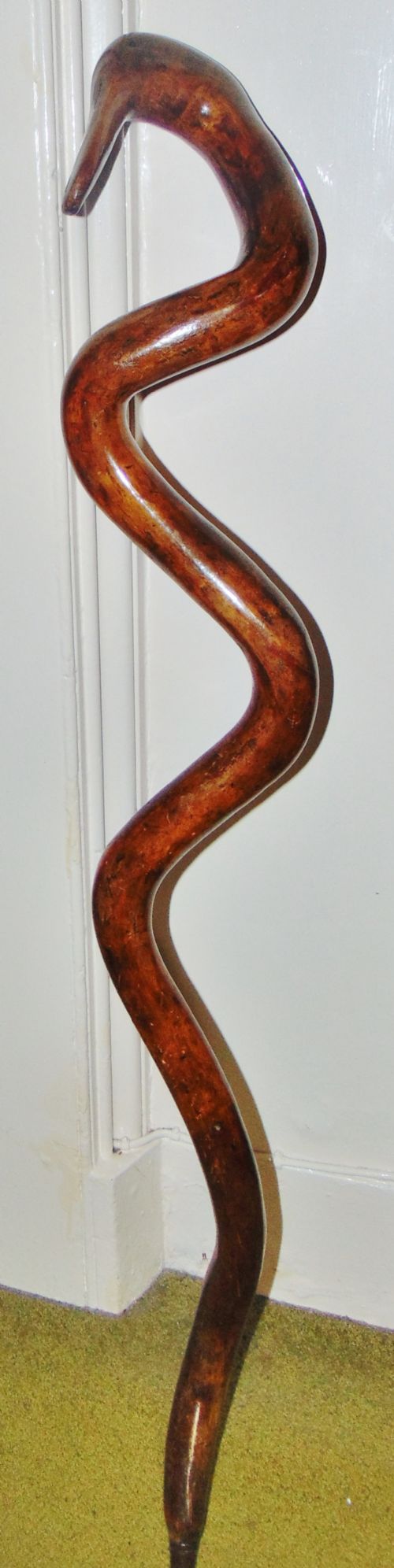 Antique Wiggly Snake Walking Stick Circa 1900