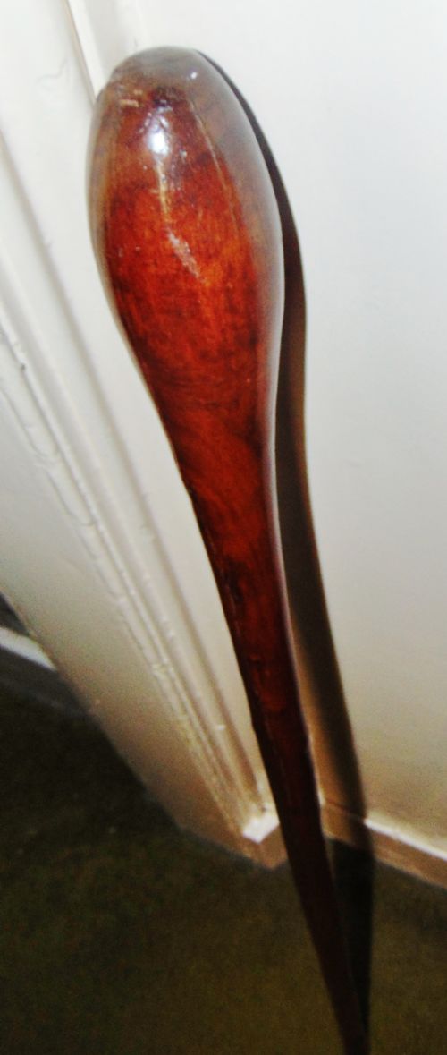 ANTIQUE HARDWOOD WALKING STICK CIRCA 1890 - ADDITIONAL PHOTO 3