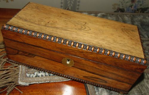 Regency Rosewood Jewelry Box Circa 1820
