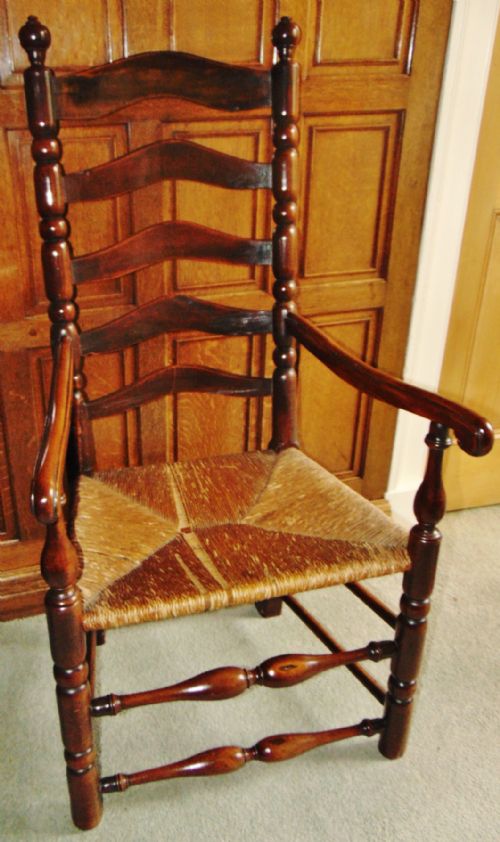NEW ENGLAND USA CHERRYWOOD ARM CHAIR CIRCA 1770 - ADDITIONAL PHOTO 1