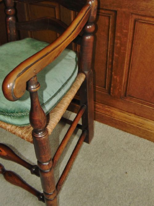 NEW ENGLAND USA CHERRYWOOD ARM CHAIR CIRCA 1770 - ADDITIONAL PHOTO 2
