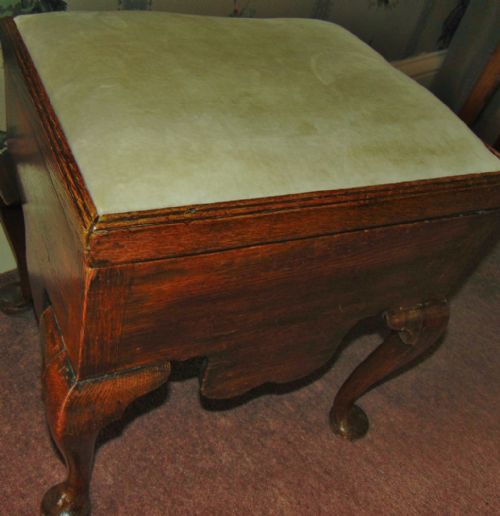 GEORGE II OAK COMMODE STOOL CIRCA 1745 - ADDITIONAL PHOTO 1
