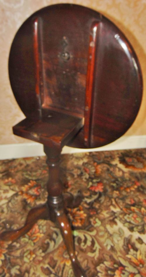 GEORGIAN MAHOGANY DISH TOP TRIPOD TABLE CIRCA 1765 - ADDITIONAL PHOTO 3