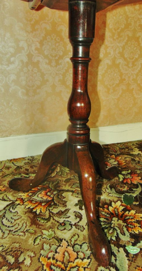 GEORGIAN MAHOGANY DISH TOP TRIPOD TABLE CIRCA 1765 - ADDITIONAL PHOTO 5