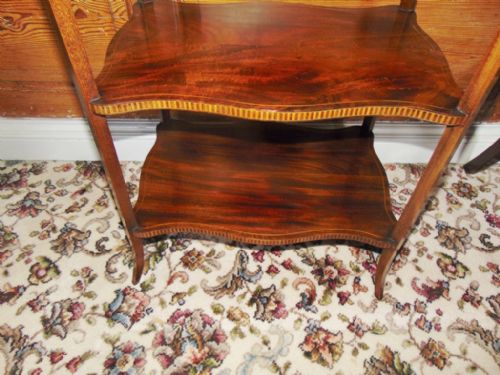 FINE EDWARDIAN MAHOGANY ETAGERE CIRCA 1900 - ADDITIONAL PHOTO 6